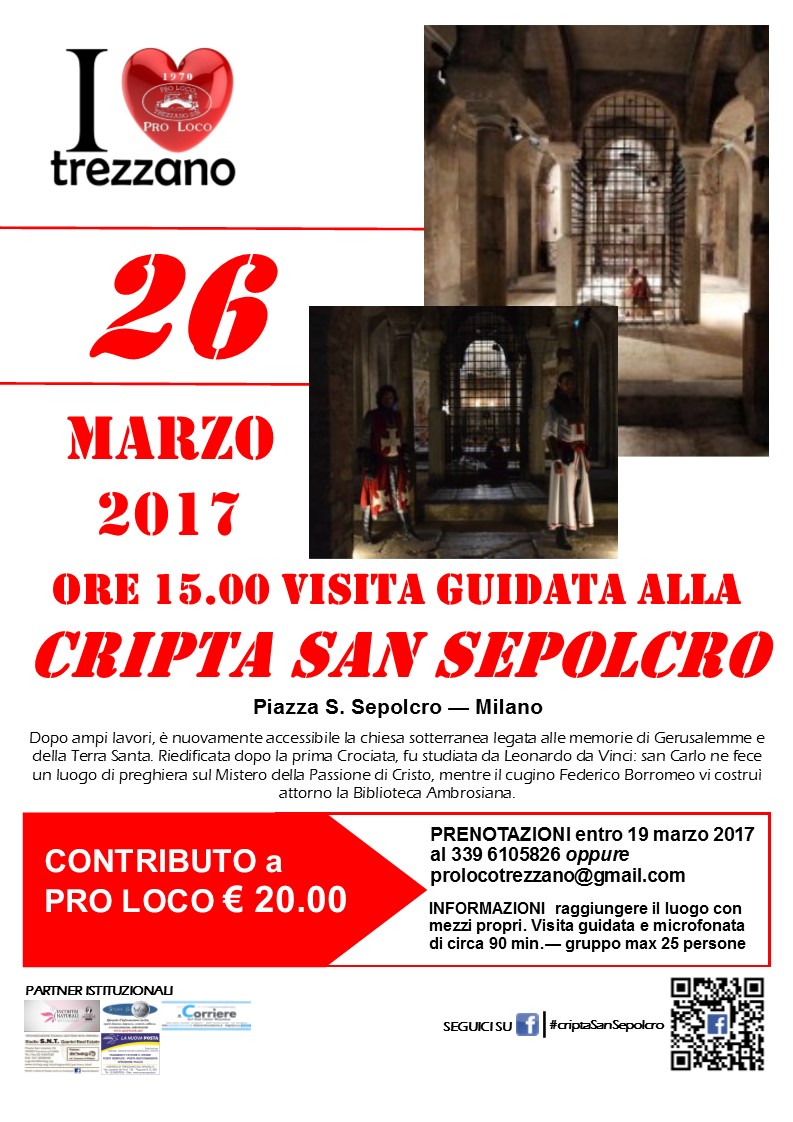 Visita Guidata alla Cripta di San Sepolcro il 26 marzo 2017