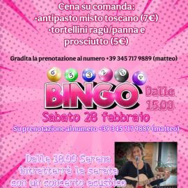 Bingo, musica e cena