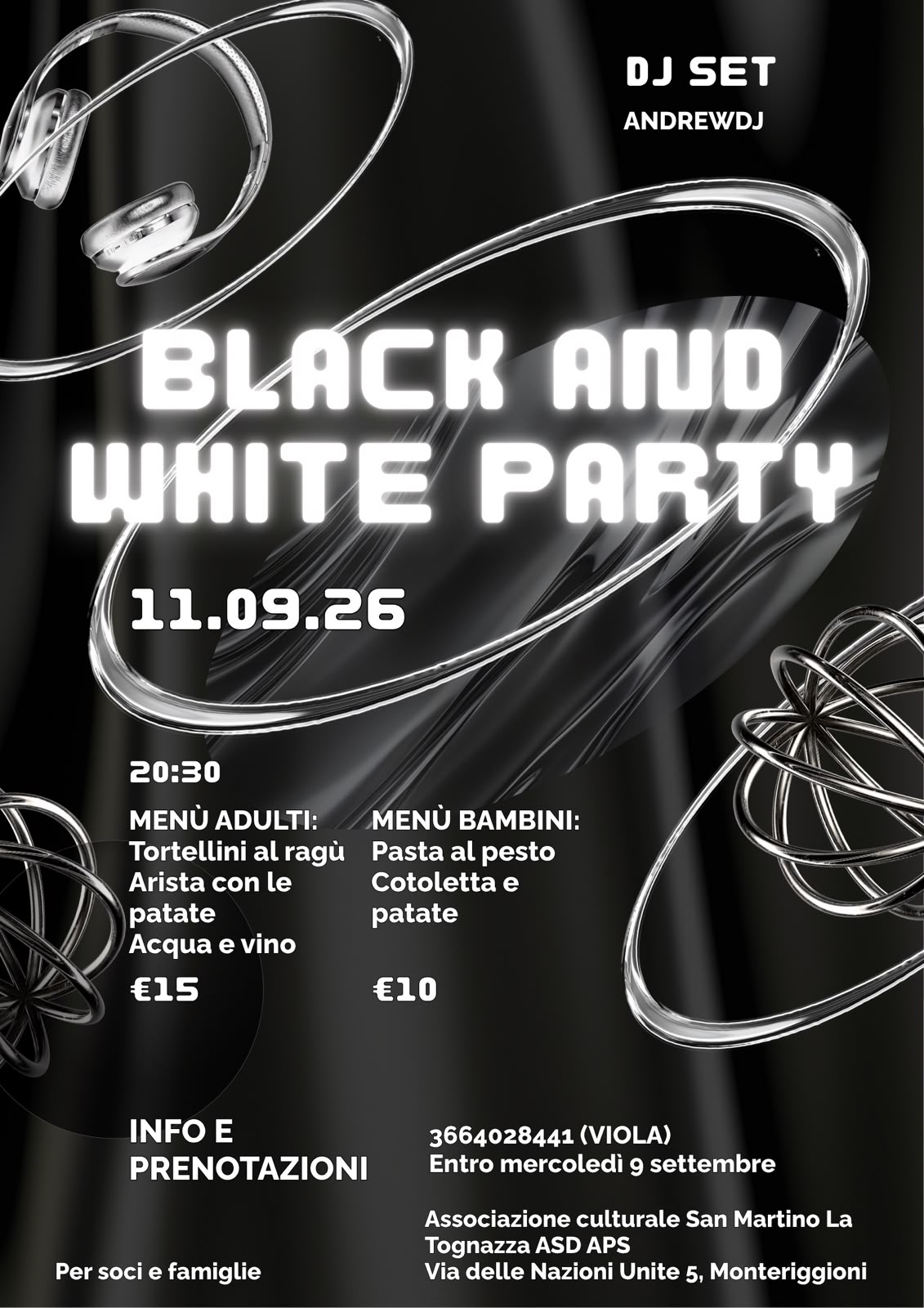 Discosteria a tema Black and White
