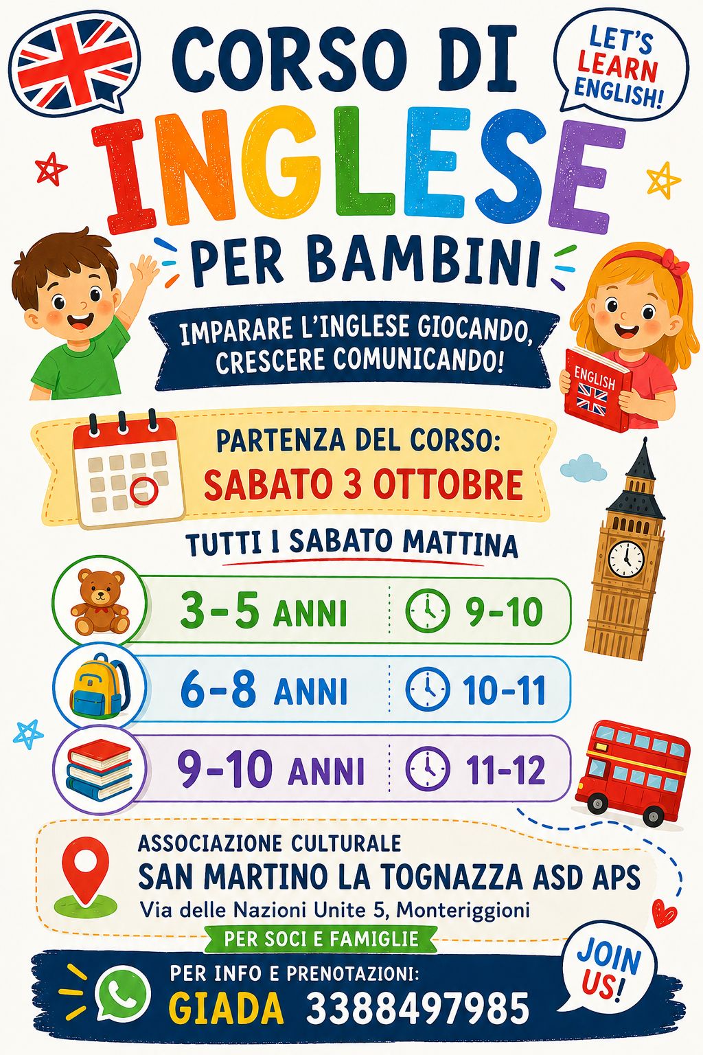 Corso di inglese per bambini